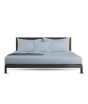 iShopping - Rainbow Linen Bed Sheet Set King Size Silver Grey (Pack Of 3)