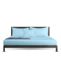 iShopping - Rainbow Linen Bed Sheet Set Single Size Light Blue (Pack Of 3)