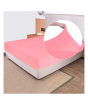 iShopping - Rainbow Linen Jersey Fitted Bed Sheet Single Size Hot Pink (RHP108)