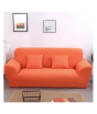 iShopping - Rainbow Linen Jersey Sofa Cover 2 Seater Coral