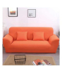 iShopping - Rainbow Linen Jersey Sofa Cover 3 Seater Coral