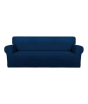 iShopping - Rainbow Linen Jersey Sofa Cover 3 Seater Navy Blue