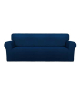 iShopping - Rainbow Linen Jersey Sofa Cover 4 Seater Navy Blue