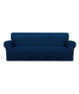 iShopping - Rainbow Linen Jersey Sofa Cover 5 Seater Navy Blue