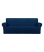iShopping - Rainbow Linen Jersey Sofa Cover 7 Seater Navy Blue