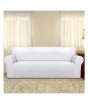 iShopping - Rainbow Linen Jersey Sofa Cover 7 Seater White