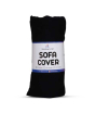 iShopping - Rainbow Linen Sofa Cover Black (1 Seater)
