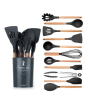iShopping - Raza Shop Silicone Cooking Utensils Set With Bucket - 12 Pieces