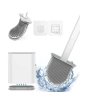 iShopping - Raza Shop Silicone Long Handle Brush with Holder For Toilet 