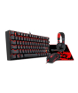 iShopping - Redragon 4 in 1 Combo Gaming Keyboard Mouse Headset and Pad (K552-BB)