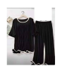 iShopping - RG Shop White Border Lounge Wear For Women-Just Black