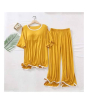 iShopping - RG Shop White Border Lounge Wear For Women-Yellow