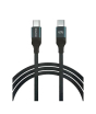iShopping - Rofee 60W C Type to C Aluminum Alloy Smart & Fast Nylon Data Cable 1.2M Black (505-C)