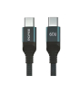 iShopping - Rofee 60W C Type to C Aluminum Alloy Smart & Fast Nylon Data Cable 1.2M Black (505-C)