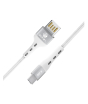 iShopping - Ronin Smart Plug 2.4A Metallic Double Sided Data Cable For Type C White (R-450)