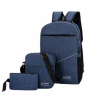 iShopping - Saad Collection 3 in 1 Laptop Handbag & Backpack Blue (0053)