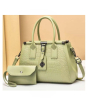 iShopping - Saad Collection Handbag With Pouch For Women Green (0058)