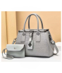 iShopping - Saad Collection Handbag With Pouch For Women Grey (0061)