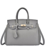 iShopping - Saad Collection PU Leather Hand Bag For Women Grey (0048)