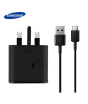 iShopping - Samsung Fast Charging 3 Pin Wall Charger With Cable Black