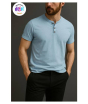 iShopping - MBN Textile Men's Plain T shirt Sky Blue - 1 Pcs