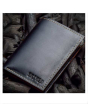 iShopping - Snug Book Shaped Leather Wallet For Men Charcoal (CC-02)