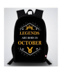 iShopping - Traversa Legends are Born in October Digital Printed Backpack (T205TWH)
