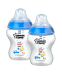 iShopping - Tommee Tippee Closer To Nature Decorated Baby Bottles 260ml Blue Pack Of 2 (TT 422521)