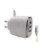 iShopping - Vizo Fast Charger With Triple USB Ports White (V16)