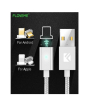 iShopping - Wish Hub 2 In 1 Magnetic Charger Cable For iPhone Silver