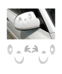 iShopping - Wish Hub Smiling Blink Winks Face Car Sticker Silver