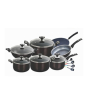 iShopping - Xelent Non Stick Cookware Gift Set Black - 16 Pcs
