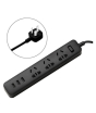 iShopping - Xiaomi Mi Power Strip 3 Power Sockets & 3 USB Ports Sockets - Black