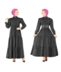 iShopping - ZamZam Turkish Patchwork Maxi For Women-Dark Grey