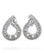 iShopping - Zed Eye Silver Pears Earrings For Women (ISE156)