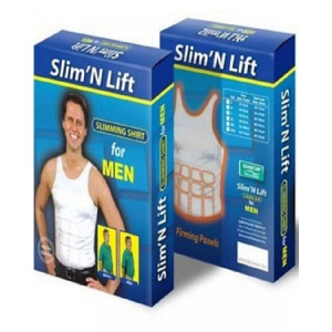 Shop Zone Slim N Lift Vest For Men White-X-Large Shop Zone Slim N Lift Vest For Men White-X-Large