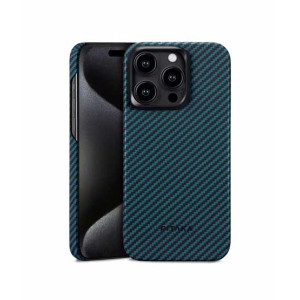 Pitaka MagEZ Aramid Fiber Case For iPhone 15 Pro Black/Blue Twill (PIT-0014) Pitaka MagEZ Aramid Fiber Case For iPhone 15 Pro Black/Blue Twill (PIT-0014)
