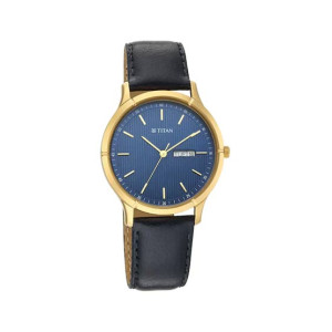 Titan Lagan Collection Men's Leather Watch - Black (1775YL02) Titan Lagan Collection Men's Leather Watch - Black (1775YL02)