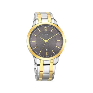 Titan Stainless Steel Analog Men's Watch - Two Tone (1825BM01) Titan Stainless Steel Analog Men's Watch - Two Tone (1825BM01)