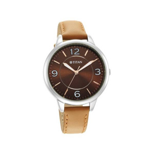 Titan Trendsetters Collection Women's Leather Watch - Tan (2617SL03) Titan Trendsetters Collection Women's Leather Watch - Tan (2617SL03)