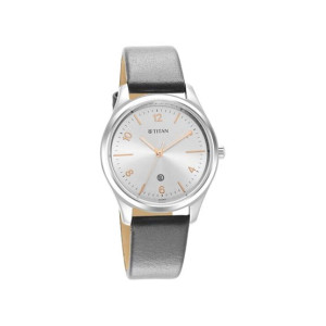 Titan Trendsetters Collection Women's Leather Watch - Grey (2639SL11) Titan Trendsetters Collection Women's Leather Watch - Grey (2639SL11)