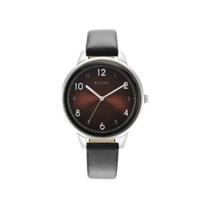 Titan Trendsetters Collection Women's Leather Watch - Dark Grey (2648SL05) Titan Trendsetters Collection Women's Leather Watch - Dark Grey (2648SL05)