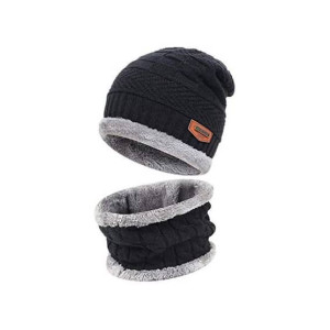Afreeto Winter Cotton Beanie 2 Piece Cap Afreeto Winter Cotton Beanie 2 Piece Cap