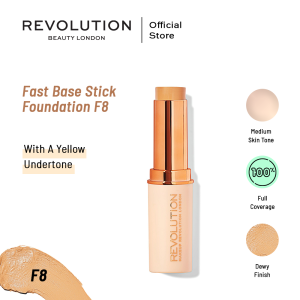 Makeup Revolution Fast Base Stick Foundation - F8 Makeup Revolution Fast Base Stick Foundation - F8