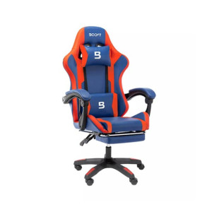 Boost Surge Gaming Chair With Footrest - Blue & Red Boost Surge Gaming Chair With Footrest - Blue & Red