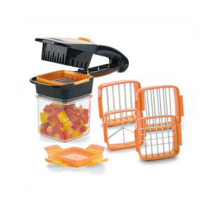 Muzamil Store 5 in 1 Multi Food Vegetable Cutter Slicer - Orange Muzamil Store 5 in 1 Multi Food Vegetable Cutter Slicer - Orange