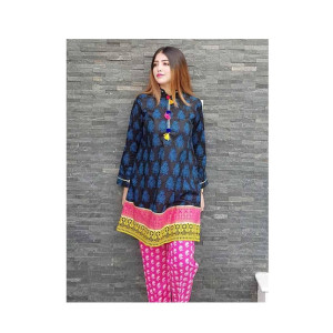 A.S Collection Tussle Kurti For Women - Black A.S Collection Tussle Kurti For Women - Black