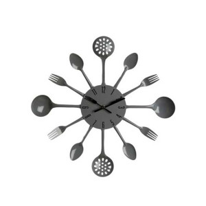 Premier Home Cutlery Wall Clock - Grey (2200979) Premier Home Cutlery Wall Clock - Grey (2200979)