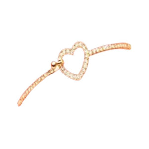 Scenic Accessories Golden Heart Metal Bangle (SAB-037) Scenic Accessories Golden Heart Metal Bangle (SAB-037)