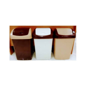 Easy Shop Brown Covered Plastic Recycle Garbage Dustbin - 10 Liter Easy Shop Brown Covered Plastic Recycle Garbage Dustbin - 10 Liter
